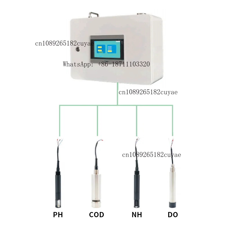 Cowater Multi-Purpose Online Water Quality Monitor for Aquaculture PH DO COD NH Ammonia Nitrogen Tester