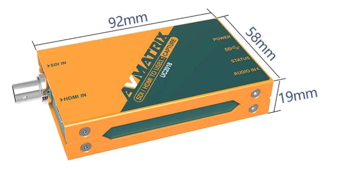 AVMATRIX-SDI HDMI para USB3.1Gen 1 Capture Card para Livestreaming, UC2018