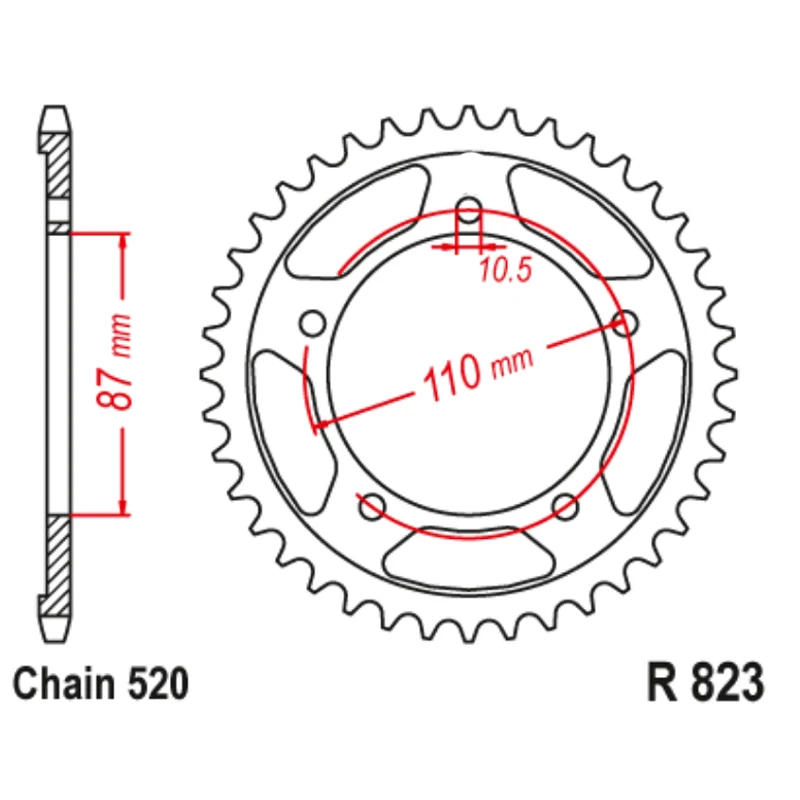 

Задняя звездочка мотоцикла 520 для Suzuki GSR250 GSR250F GSR250S GSX250R GW250 SFV650 GSF250 400 Inazuma