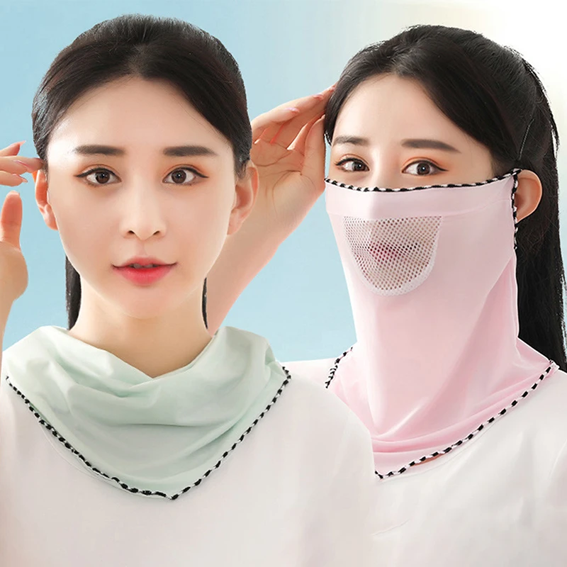 

Unisex UV Protection Outdoor Neck Wrap Cover Sports Sun Proof Bib Ice Silk Mask Face Cover Neck Wrap Cover Sunscreen Face Scarf