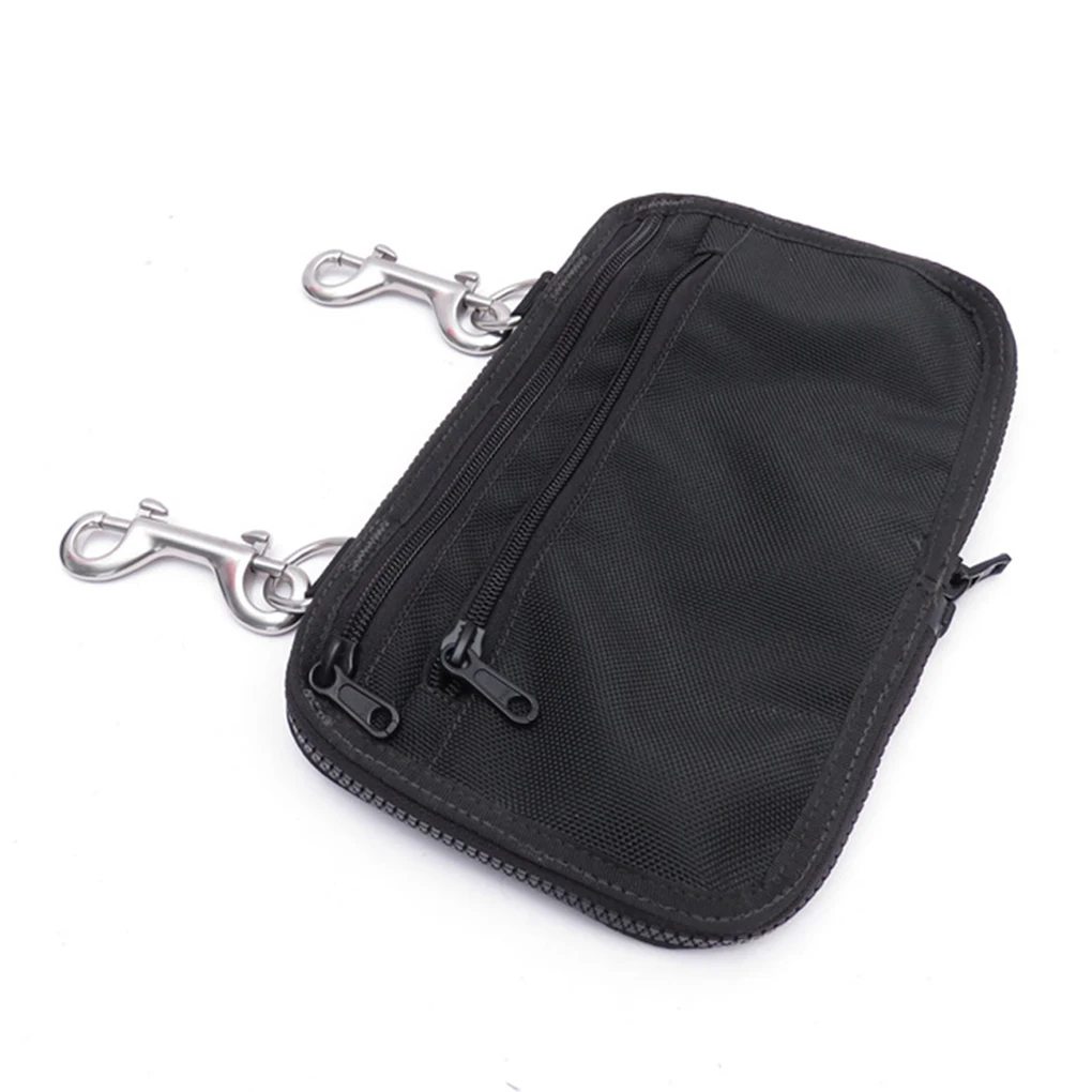 

Mini Scuba Diving Nylon Side Mount Storage Pocket Bag with 2 Hook Small Back Flight Pouch Snorkeling Accessories