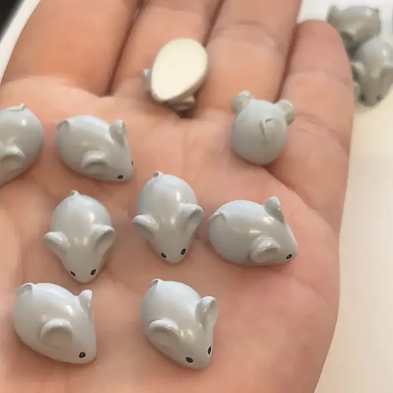 5/10 Pieces Cute Tiny Mini Resin Mouse Figurines, Suitable for DIY Crafts Decoration, Home Desktop Ornament Supplies