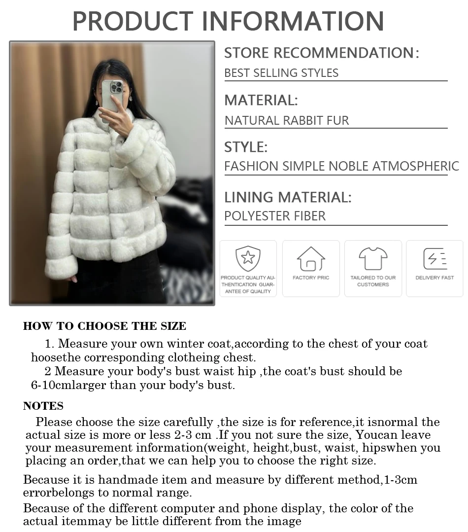 리얼 렉스 토끼털 자켓 하이 칼라 여성용 겨울 자켓 친칠라 색상 퍼 자켓 럭셔리 천연 가죽 자켓