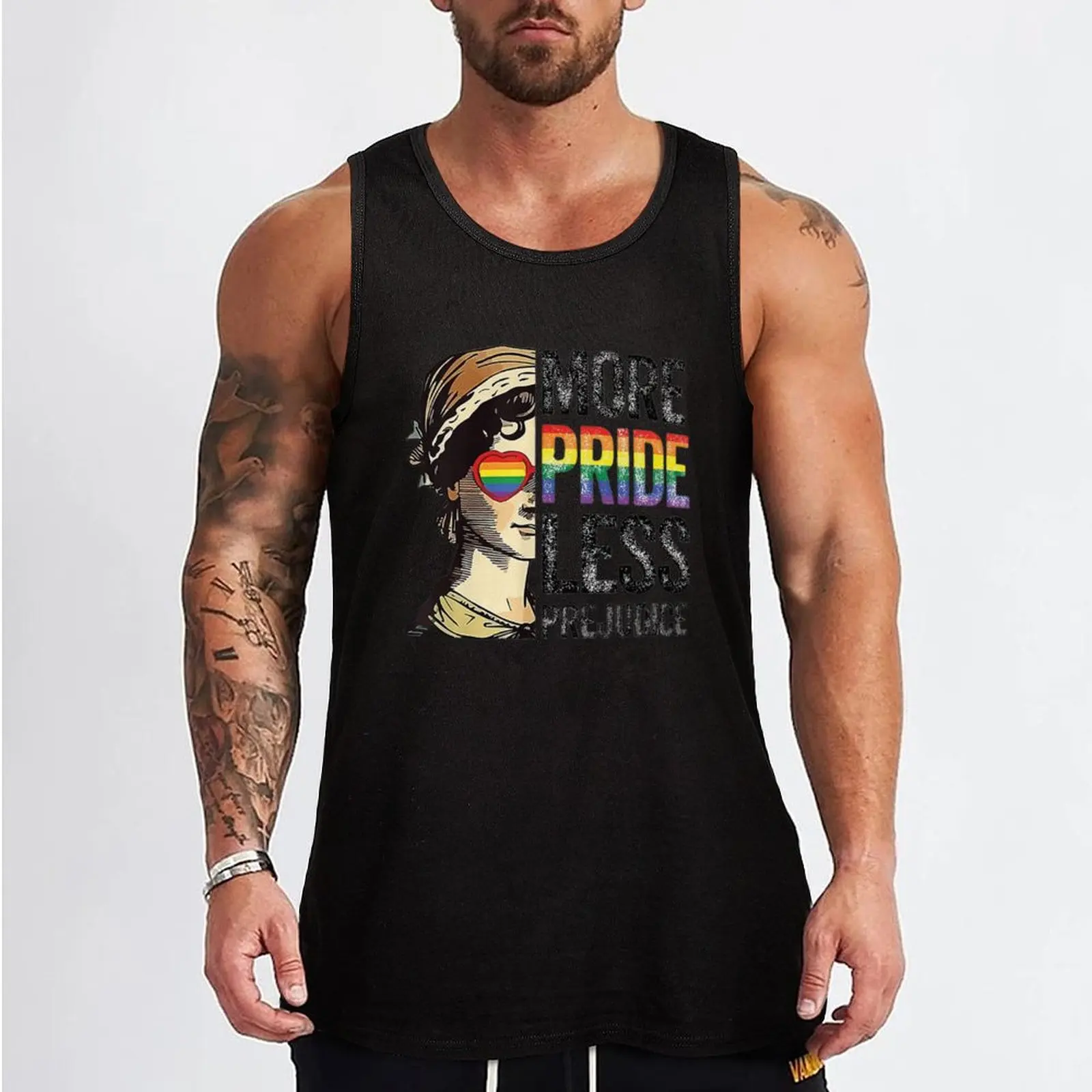 More Pride Less Prejudice Tank Top Sleeveless T-shirt vest men