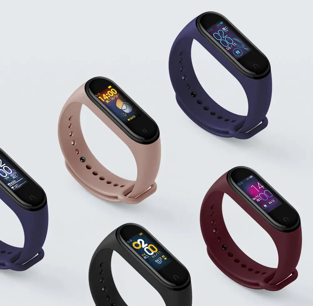 สําหรับMi Band 7 6 5 สายนาฬิกากีฬาซิลิโคนSmartwatchสร้อยข้อมือสําหรับXiaomi Band 5 Band 6 Band 7 สายคล้องอุปกรณ์เสริมสายรัดข้อมือ