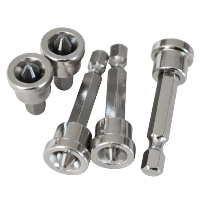 K1KA 5pcs Professional Magnetic Positioning Screwdriver Bits Shank Batch for Hea