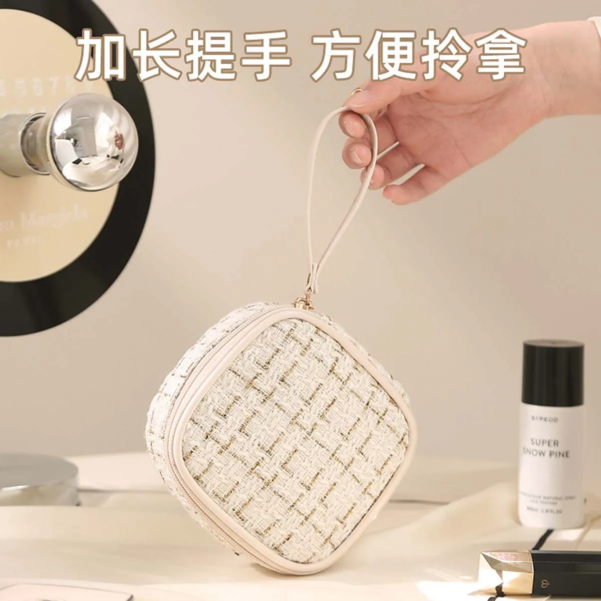 Mini sac de rangement portable de grande capacité pour tampons, sac de rangement mensuel, porte-monnaie, rouge à lèvres, chaud, femme
