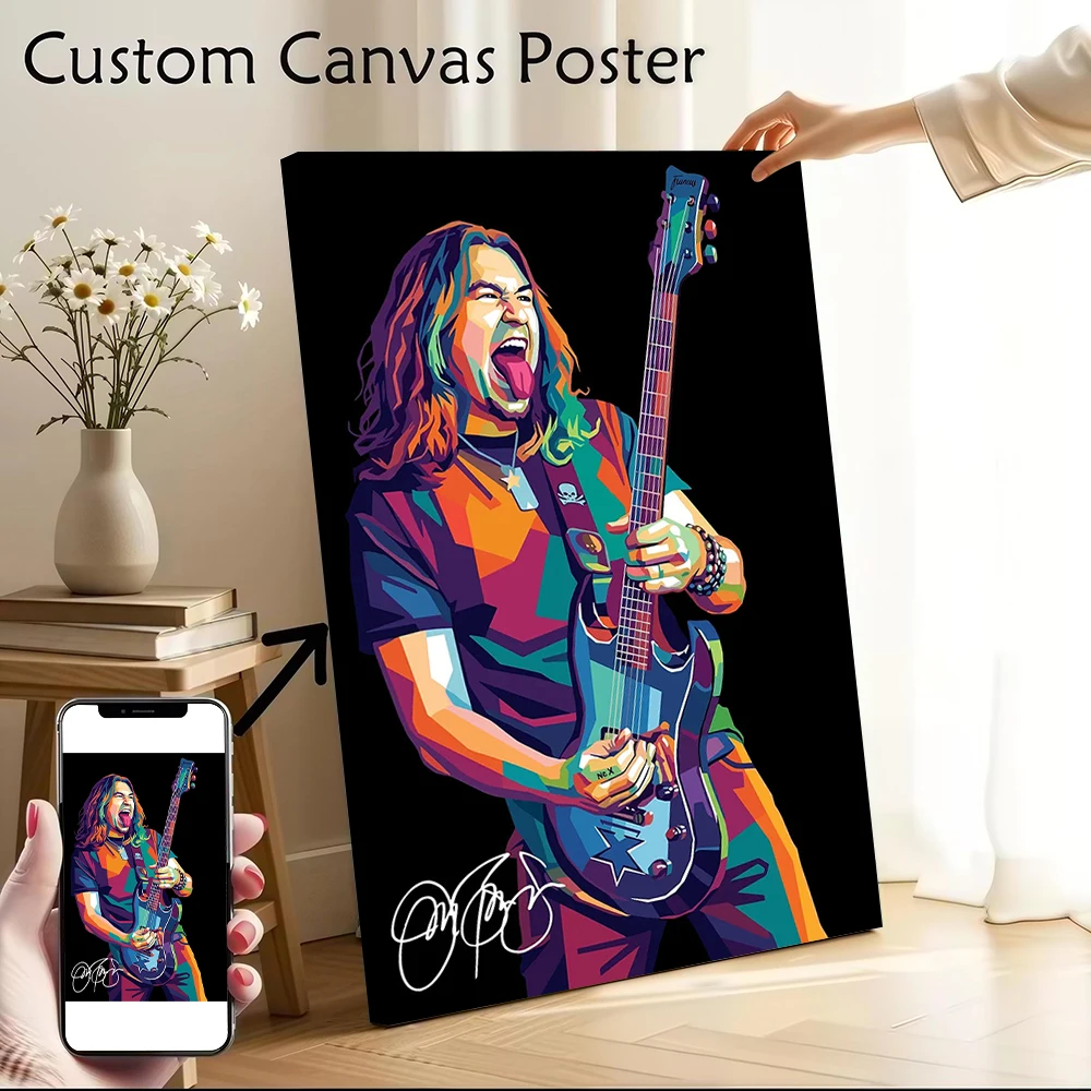 Pôster de Canvas Impresso Bon Jovi, Imagens Personalizadas, Arte de Parede, Pintura em Canvas para Decoração de Sala de Jogos, Decoração de Banheiro