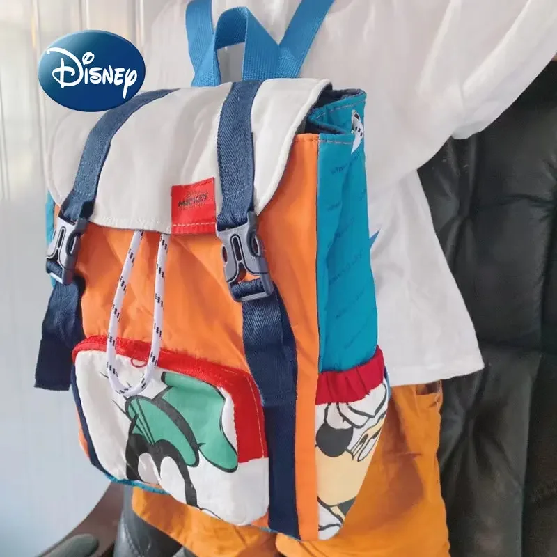 Disney-mochila con cordón para niños, morral escolar de marca de lujo con dibujos animados, bonita, de alta calidad, a la moda