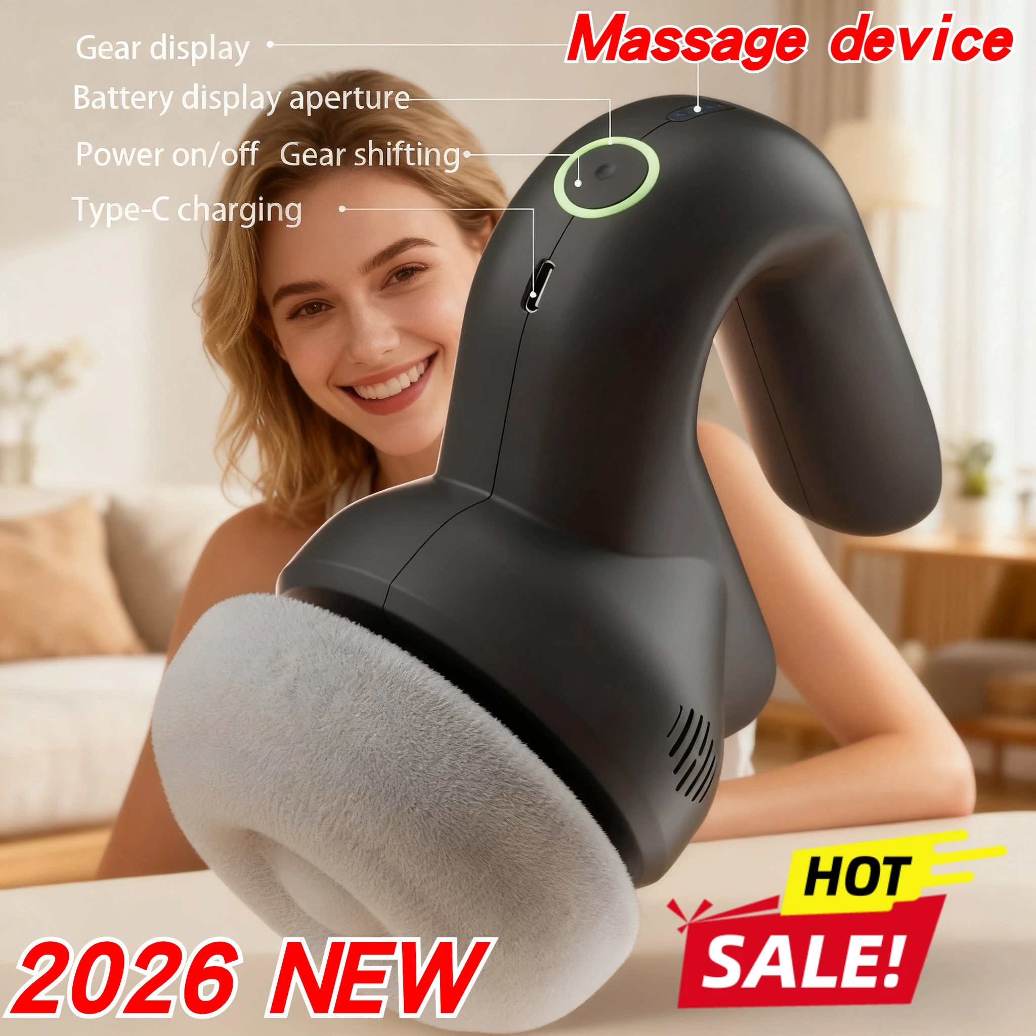 

2026 Professional Handheld Percussion Muscle Massager Deep Tissue Pain Relief Portable Body Slimming Fat Burner for Men Women