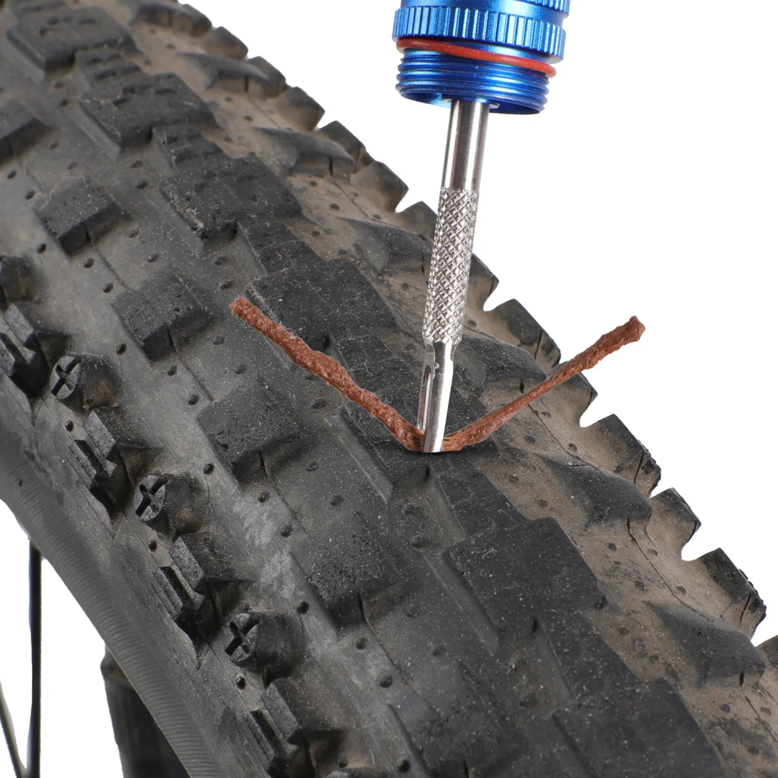 Tubeless Bike Tire Repair Kit - Portable Bicycle Puncture Tool Set – Compact Multi-Tool with Stainless Steel Reamer & Plugger view 6