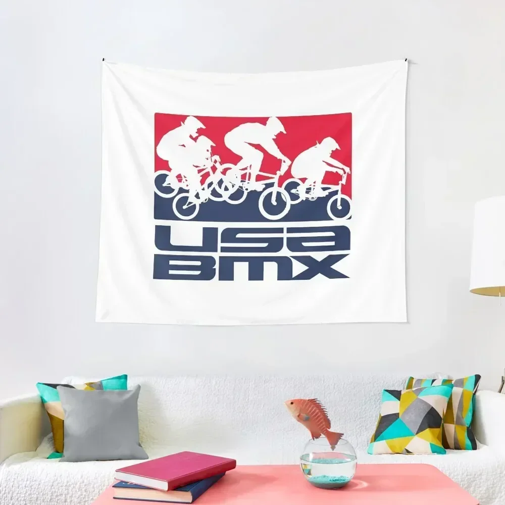 

BMX USA Squad Cycling Tapestry Aesthetics For Room Home Decorating Room Decorations Aesthetics Room Ornaments Tapestry