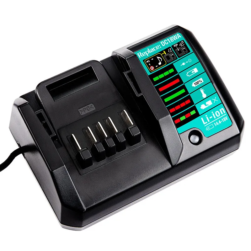 Imagem -06 - Carregador de Bateria Li-ion para Makita Bateria de Lítio Dc18wa 14.4v 18v Bl1415g Bl1413g Bl1815g Bl1820g Bl1811g Bl1813g