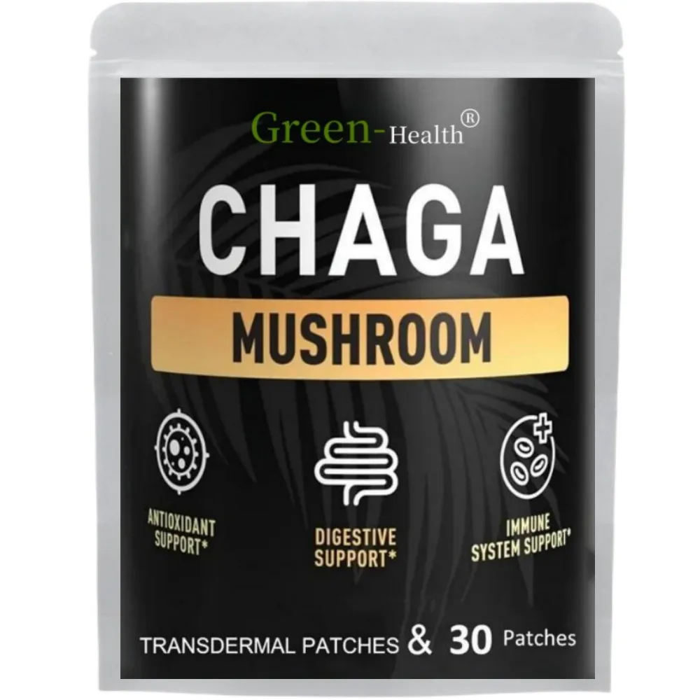 

Chaga Mushroom Transdermal Patches for Digestion, Energy, & Immune Support-30 Patches One Month Supply