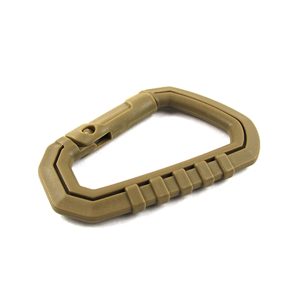 5/10 Pcs Plastic Snap Hook D-Shape Carabiner Tactical Molle Backpack Buckle Keychain Outdoor Camping Climbing Bags Accessories