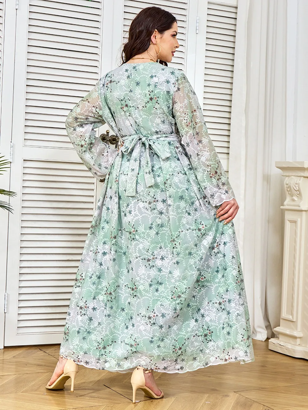 Wholesale Middle Eastern Dubai Abaya New Beaded Sequin Evening Gown Muslim Dress