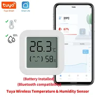 Tuya Temperature Humidity Sensor Mini LCD Display Compatible with Bluetooth APP Remote Control Thermometer Hygrometer