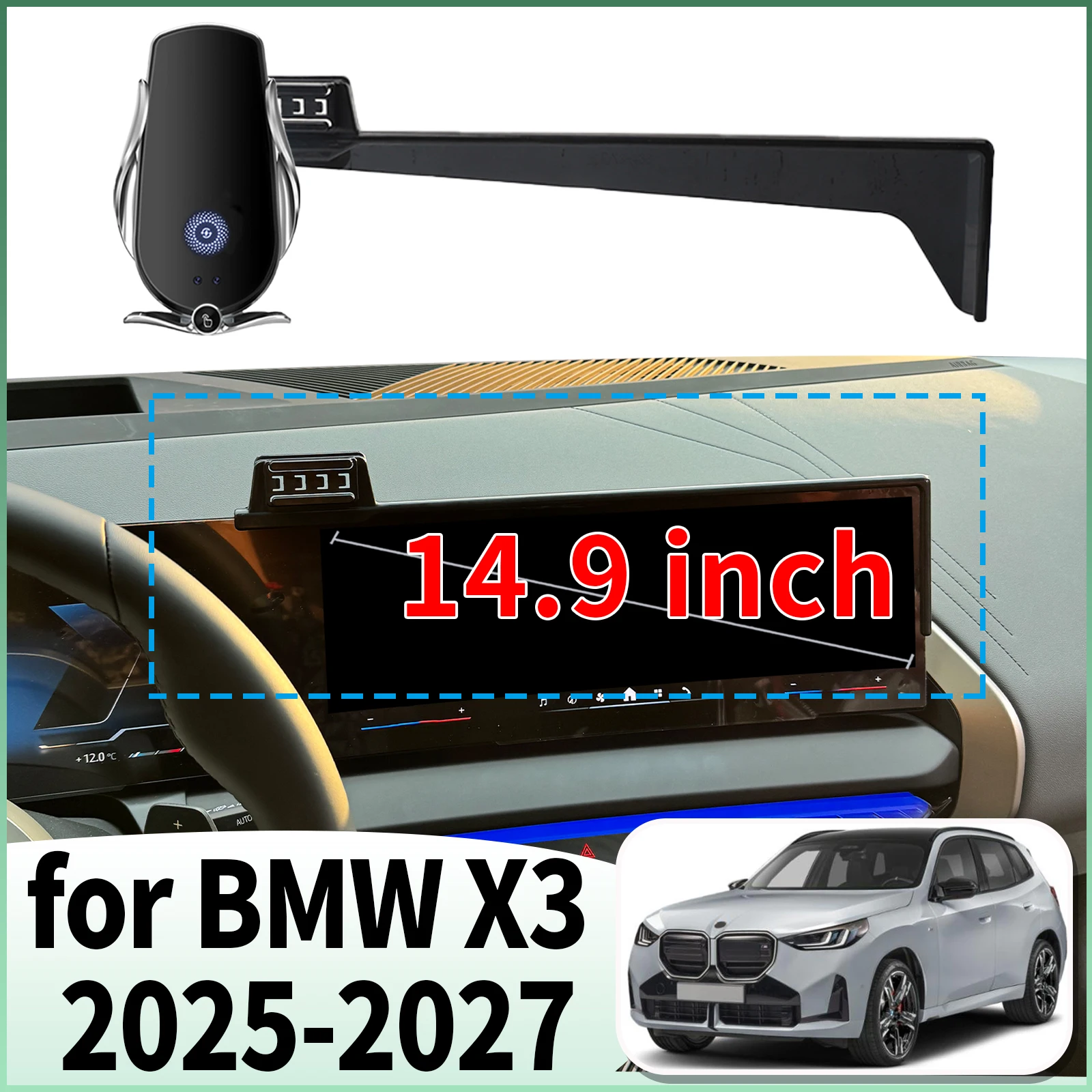 

fit for BMW X3 2025 2026 2027 ​​Specific Dashboard Navigation Phone Holder Mount Design Car​​ accessoires