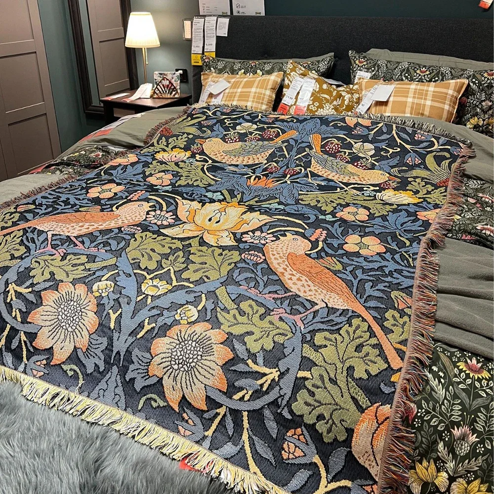 Bird Flowers Blanket Brand Street Trend Blanket for Sofa and Camping Bed Blankets & Throws Bedspread Throw Picnic Home Drop Ship