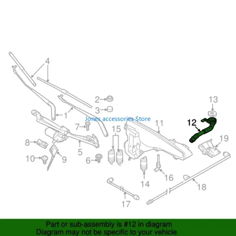 W8KD ممسحة زجاج أمامي غسالة أنبوب حشو خرطوم أنبوب مناسبة ل E70 E71 E72 61667162586 ملء قناة اكسسوارات السيارات السيارات #1