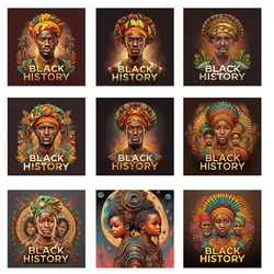 Black History Art Transfers For Clothing Sticker Decoration Strips For Clothes Heat Transfer Diy Patch Iron On Clothes Decals