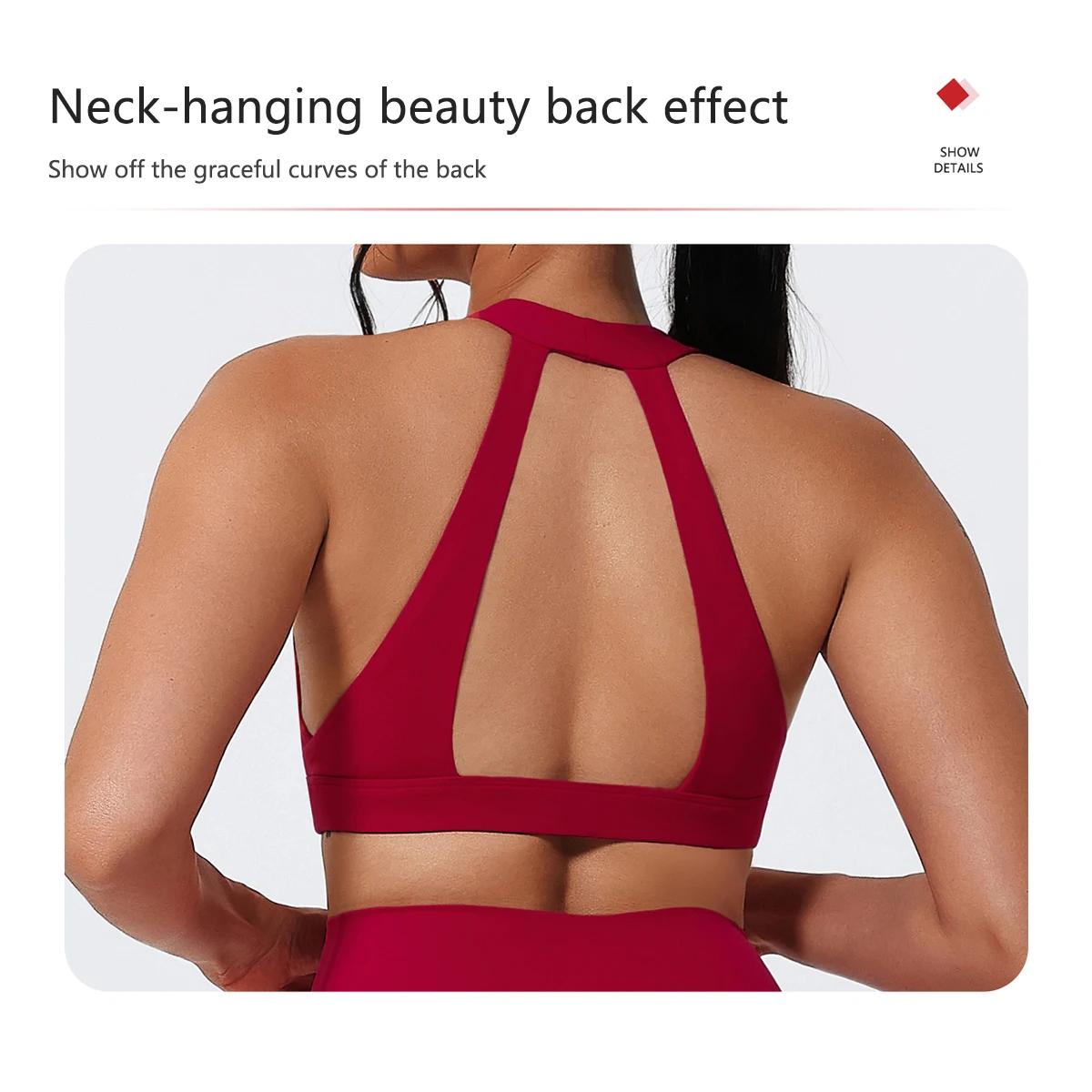 Hearuisavy Sommer-Sport-BH für Damen, Pilates, Yoga, Gymnastikunterwäsche, Laufen, stoßfest, atmungsaktiv, schnell trocknend, Fitness-Top für Mädchen – Detail 8