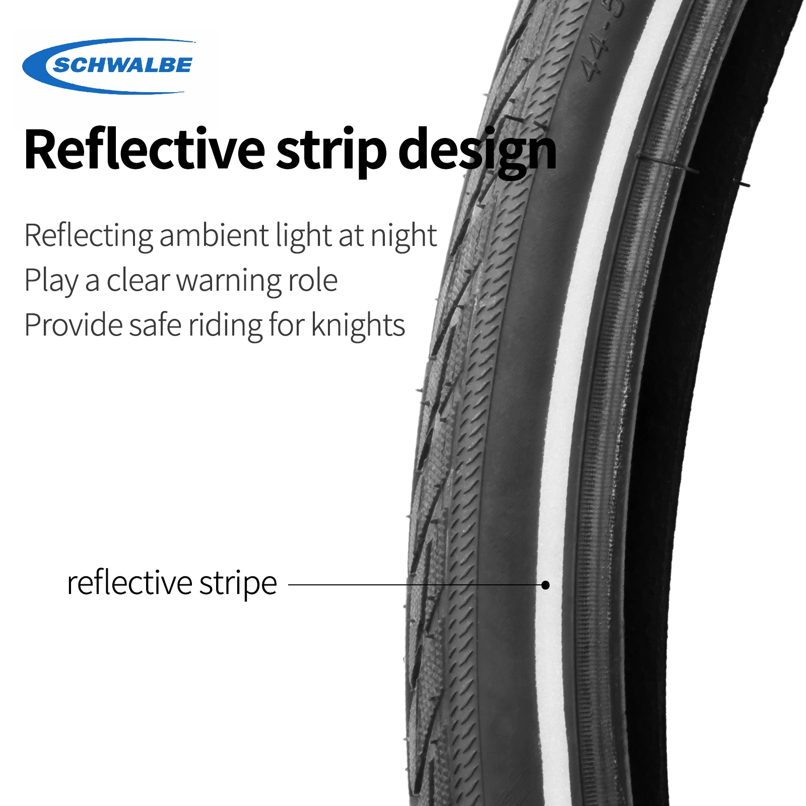 SCHWALBE Mtb 27.5 Inch Tire 50-80Psi Reflective Anti-Puncture Anti-Slip Wear-Resistant Rubber Bicycle Tire