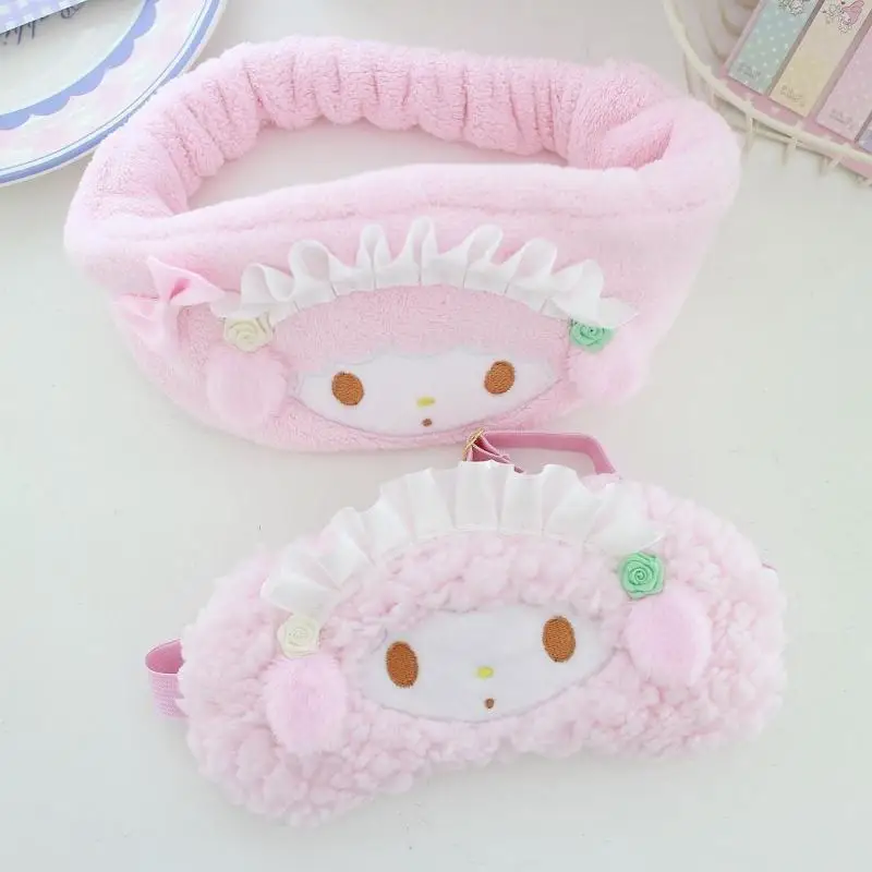 Kawaii My Sweet Piano Sanriohair Band Eye Mask Sleep Travel Face Wash Anti Slip Hair Band Facial Mask Special Headband