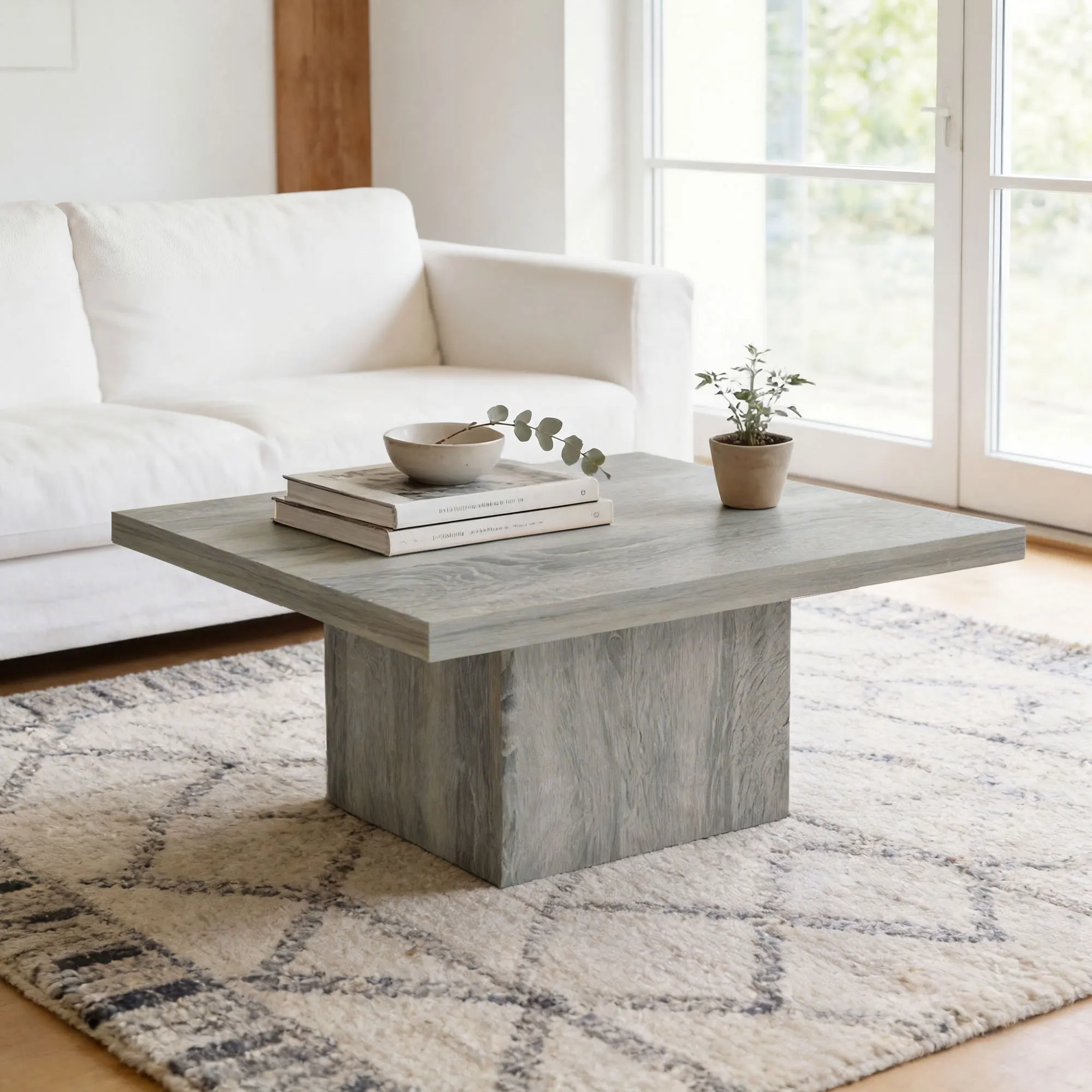 Homcom Square Coffee Table 1.6