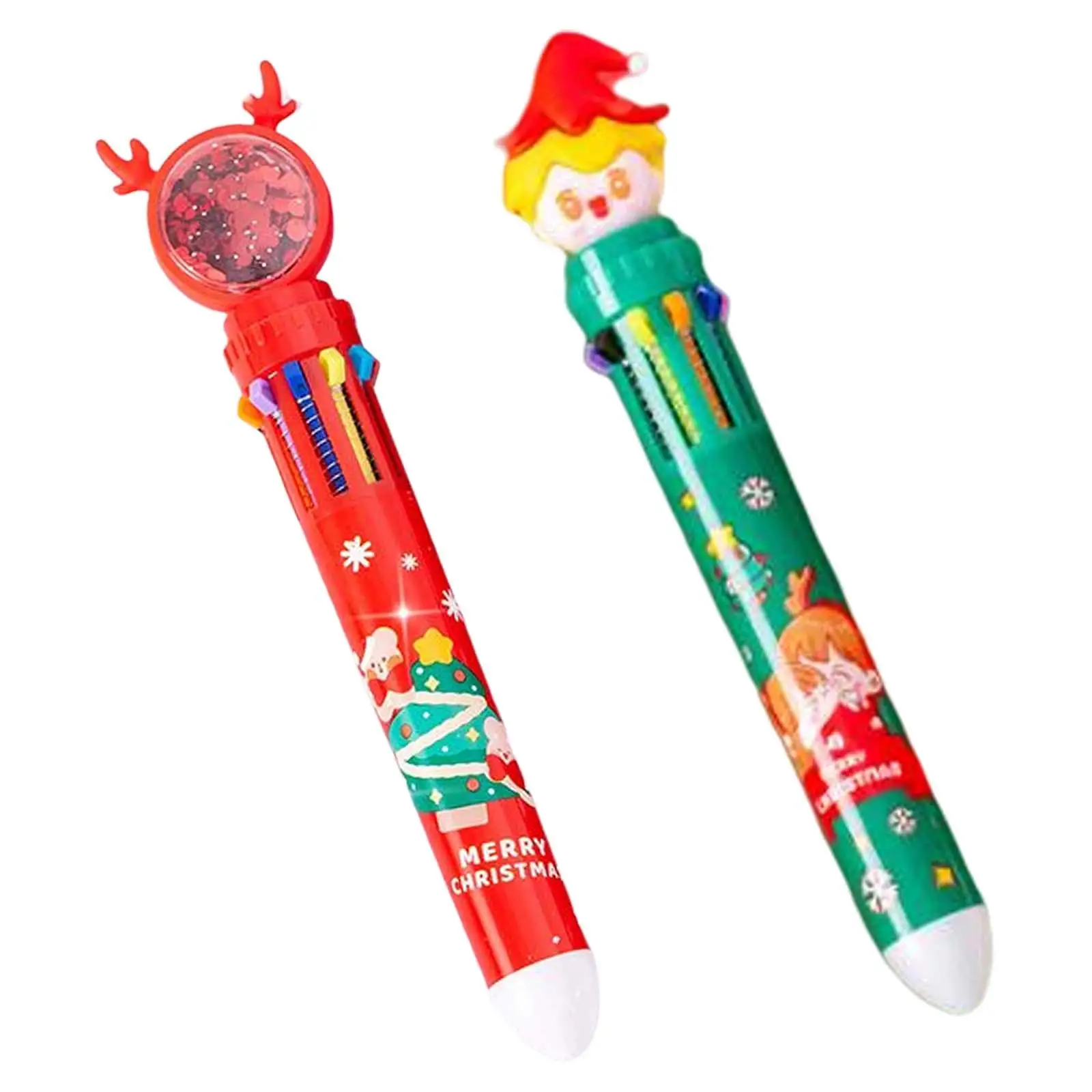 10 Colors Ballpoint Pen Creative Cartoon Shape 0.5mm 10 in 1 for Kids Gift