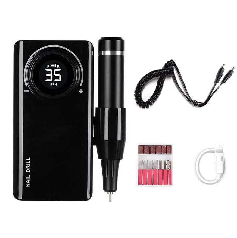 

Professional USB-Chargeable Portable Nail Drill Machine 35000 RPM Cordless Polisher
