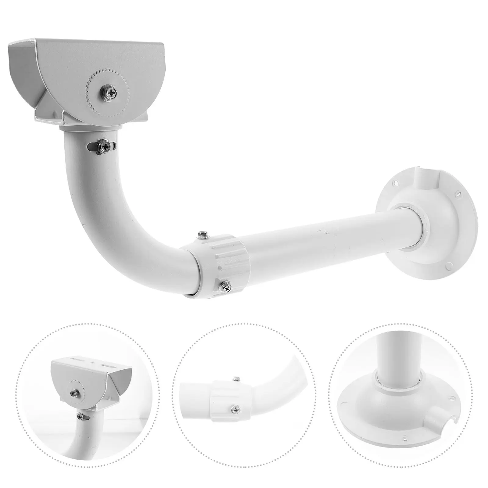 

Adjustable Security Camera Mount Bracket 30-60Cm Extension Aluminum Alloy Wall Mount for Monitor Camera Holder Up to 50Kg