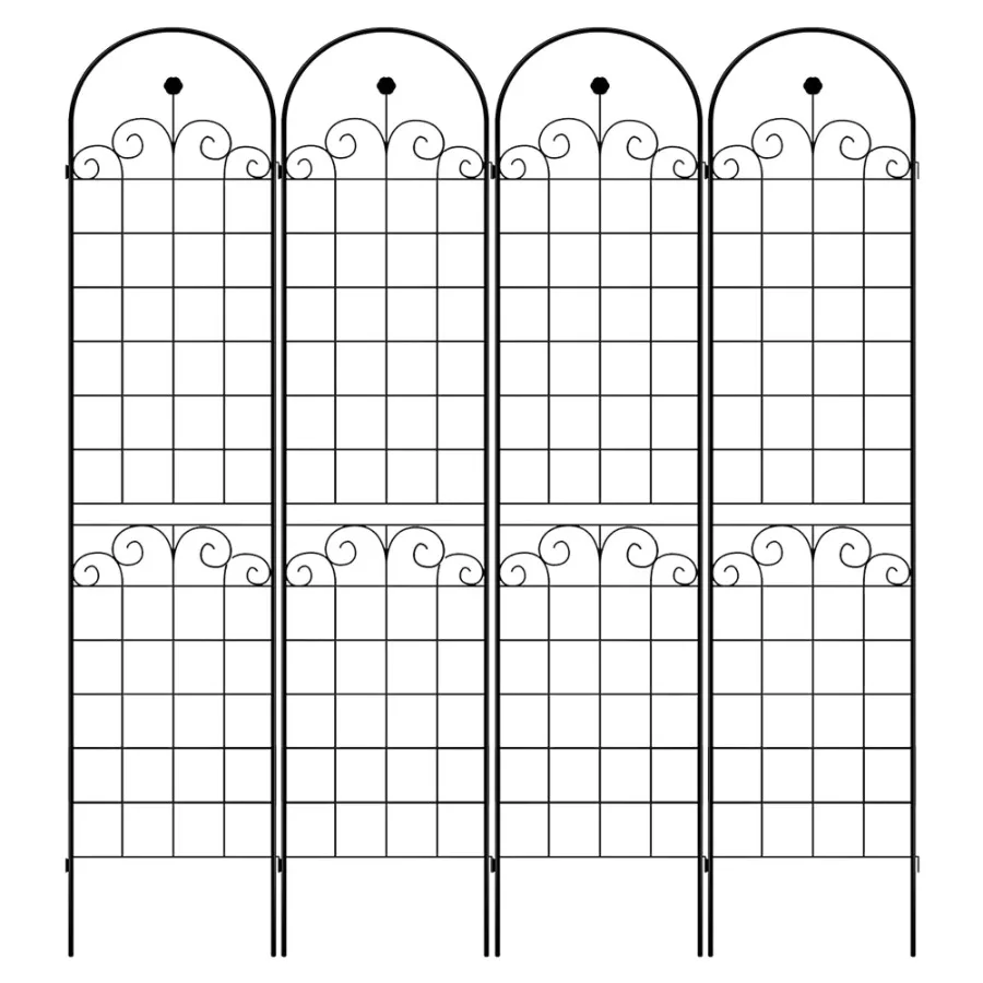 

Металлическая садовая решетка в упаковке, 4 шт., для вьющихся растений на открытом воздухе, 86,7 x 19,7 дюйма, нержавеющая решетка для поддержки растений, розовая решетка, сетка Bl