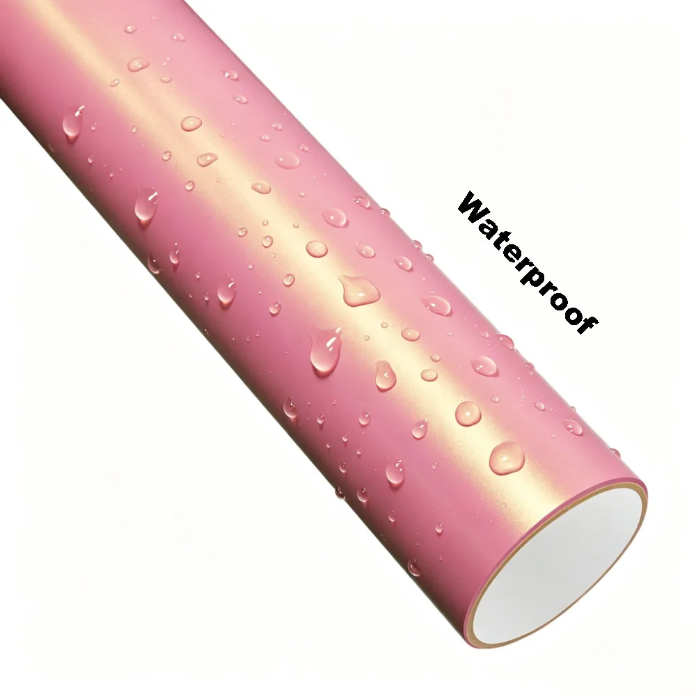 Car Vinyl Wrap Film Matte Diamond Gold Pink Waterproof Self‑Adhesive PET Auto Color Change Decal PVC Sticker for Car Motorcycle