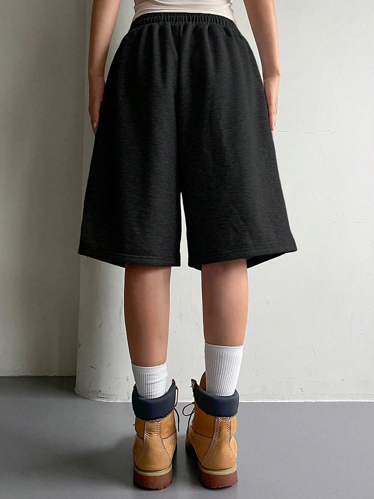 Women's Shorts Summer New Streetwear Fashion Casual Slim Lace-up Shorts Elegant Female Personality Versatile Knitted Loose Pants