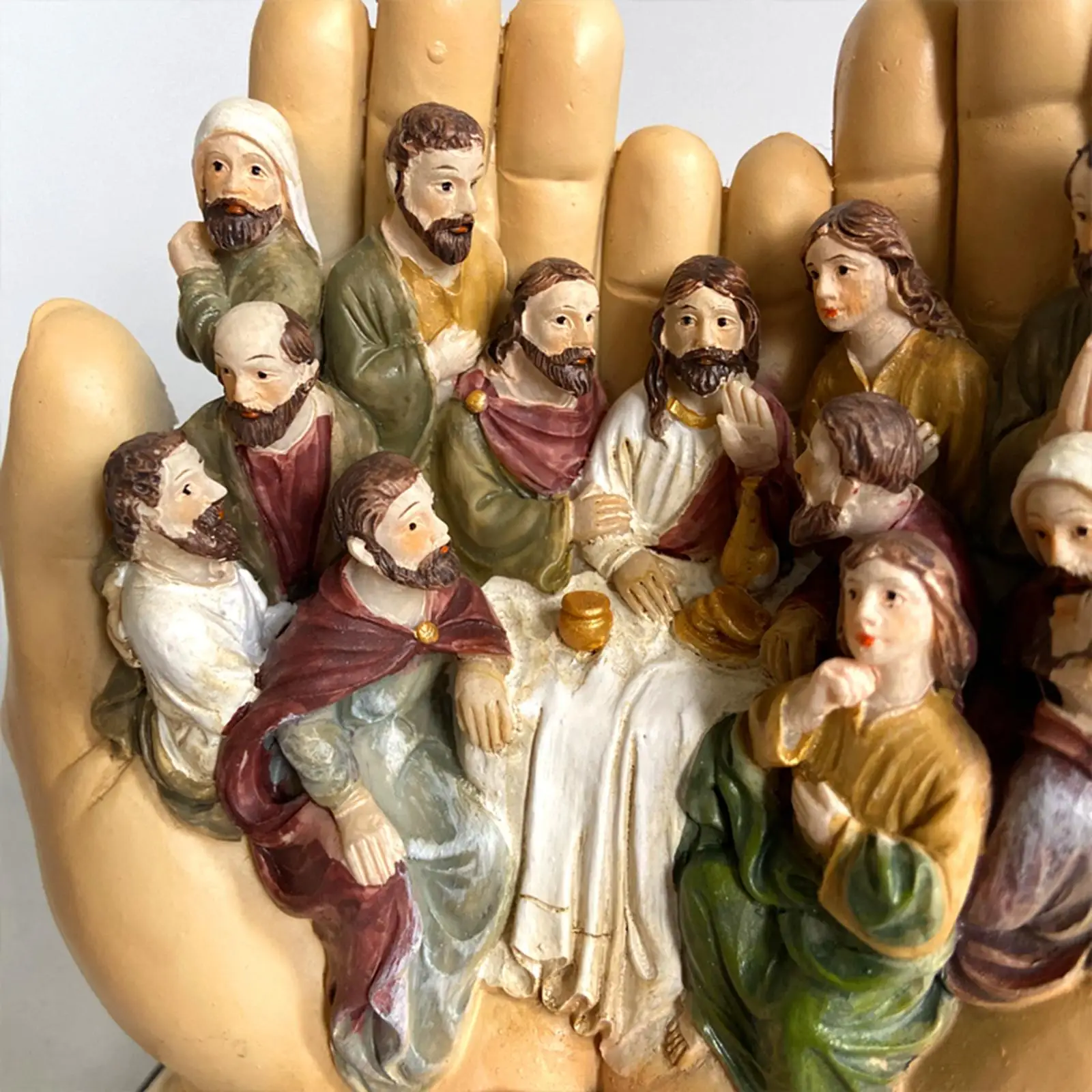 Art Jesus Christ Last Supper Sculpture Ornament Statue Tabletop Artwork