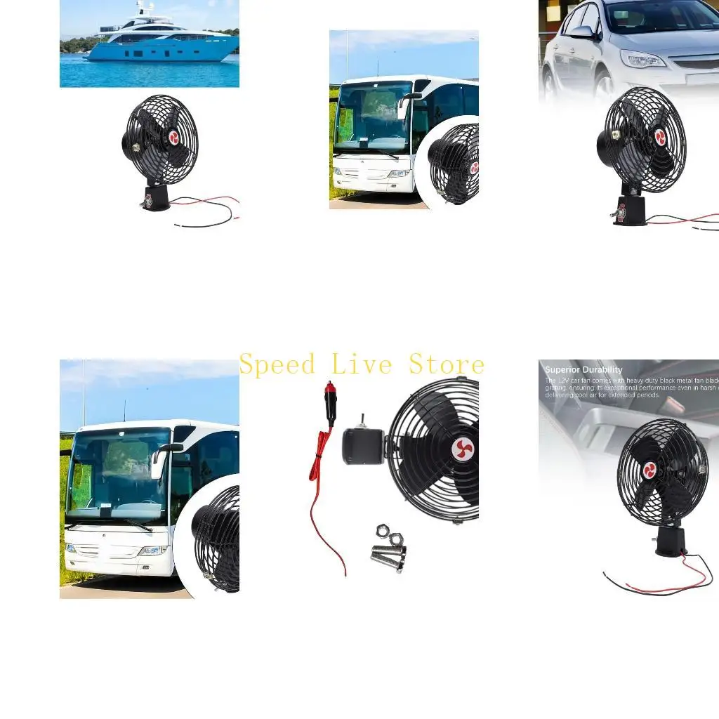 547C Energy Efficient Automotive Cooling Fan For Vehicles Metal Blade Noise Reduction