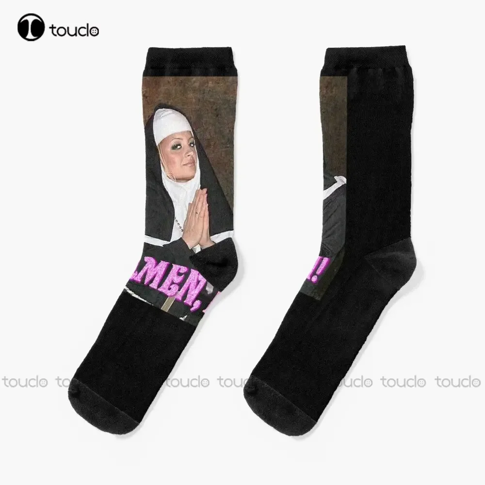 So Funny Paris Hilton Et Nicole Richie Nonnes Classic Fans Socks Long Black Socks Street Skateboard Socks Custom Gift Funny Art