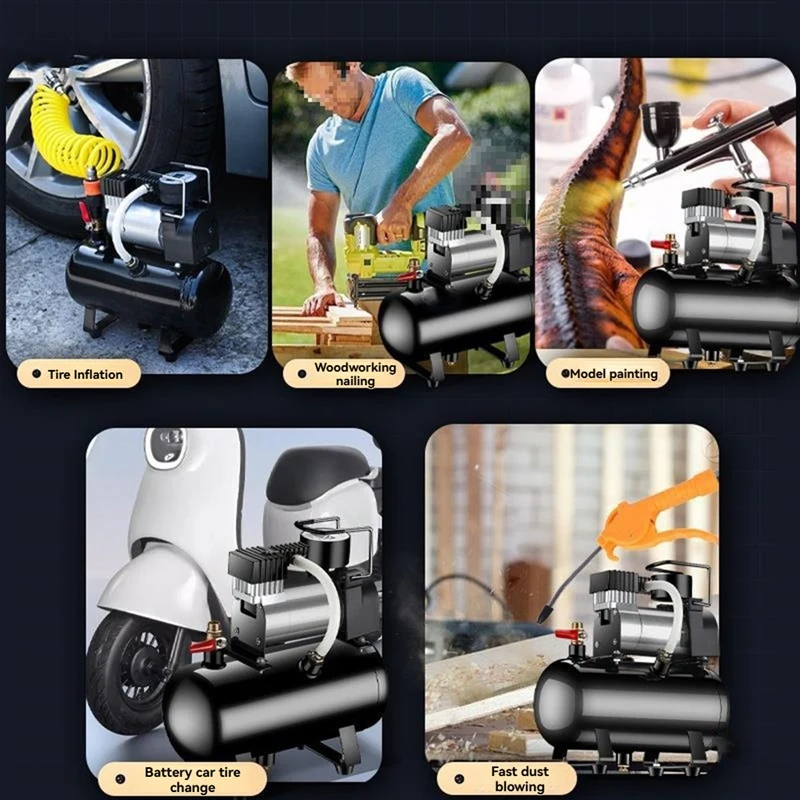 자동차 공기 펌프 트롤리 휴대용 다기능 12V 고압 전기 타이어 펌프 자동차 공기 압축기 자동차 Inflato