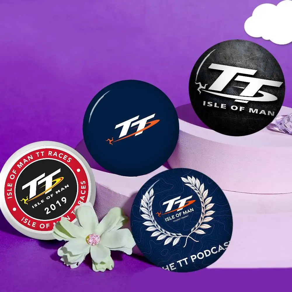 Motorcycle I-Isle Of Man TT 32/44/58MM Customizable Button Pins Cute Funny Creative Badge Jewelry Decor Gifts for Friends