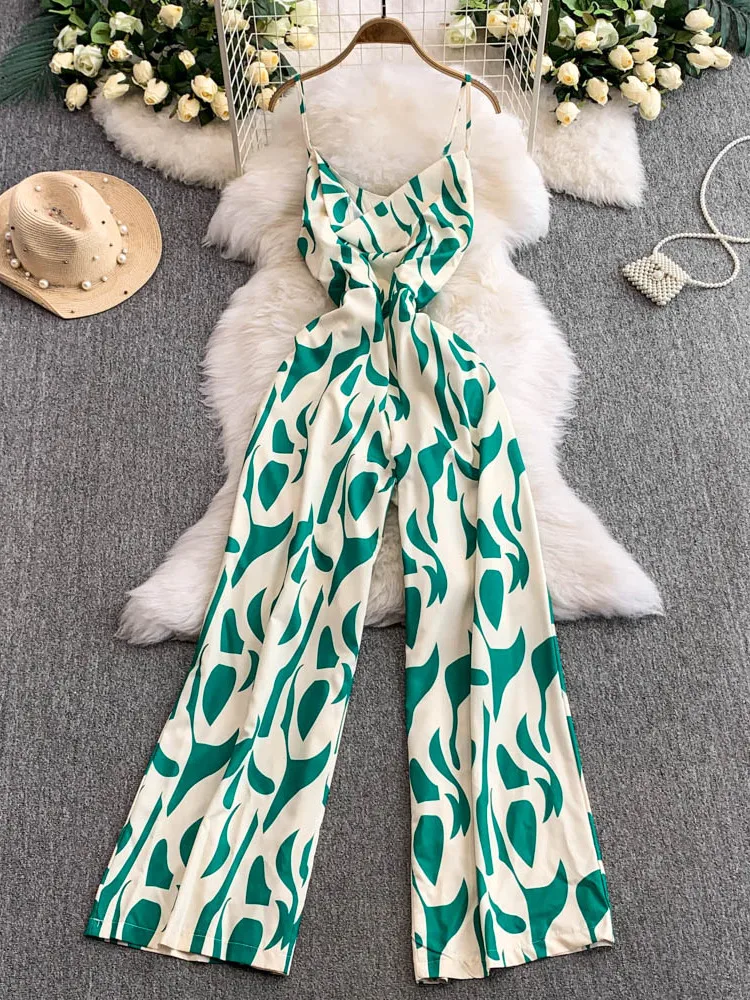 

Vaion Sle Printed ter Женские летние утягивающие широкие брюки с высокой талией Длинные брюки Faionable Sensation