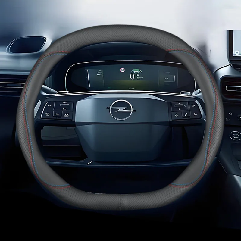 

Leather Car Steering Wheel Cover for New Opel Vauxhall Grandland Hybrid GS Electric 2025 Non-slip Auto Interior Accessories