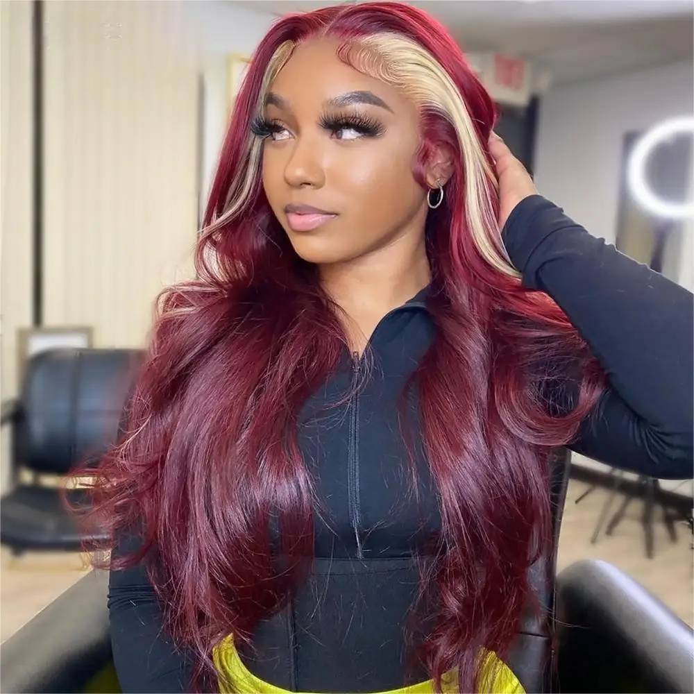 Long Body Wavy 13x4 Human Hair Wig Wear And Go Mint Green Grey Red Pink Blue Purple Colored Cosplay Lace Frontal Wigs For Women
