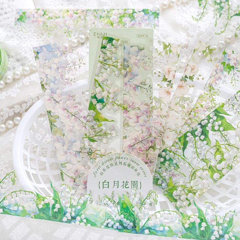 10 ورقات عتيقة INS كبيرة الحجم زهور نباتية ملصقات كرمة ملصقات زخرفية ألبوم يوميات لوازم سكرابوكينغ يدوية الصنع