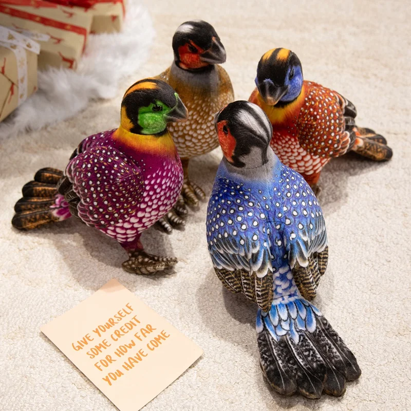 20cm Cute Real Life Guinea Fowl Plush Toys Funny Imitation Stuffed Toys Simulation Chicken Plushie Toys Dolls