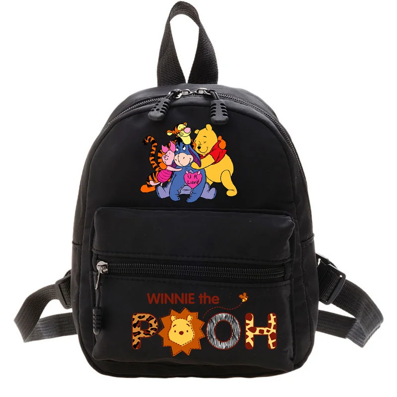 Winnie the Pooh Cute Women Backpack New College Style Cartoon Shoulder Bags Simple Teenage Girls Casual Kawaii Travel Backpacks