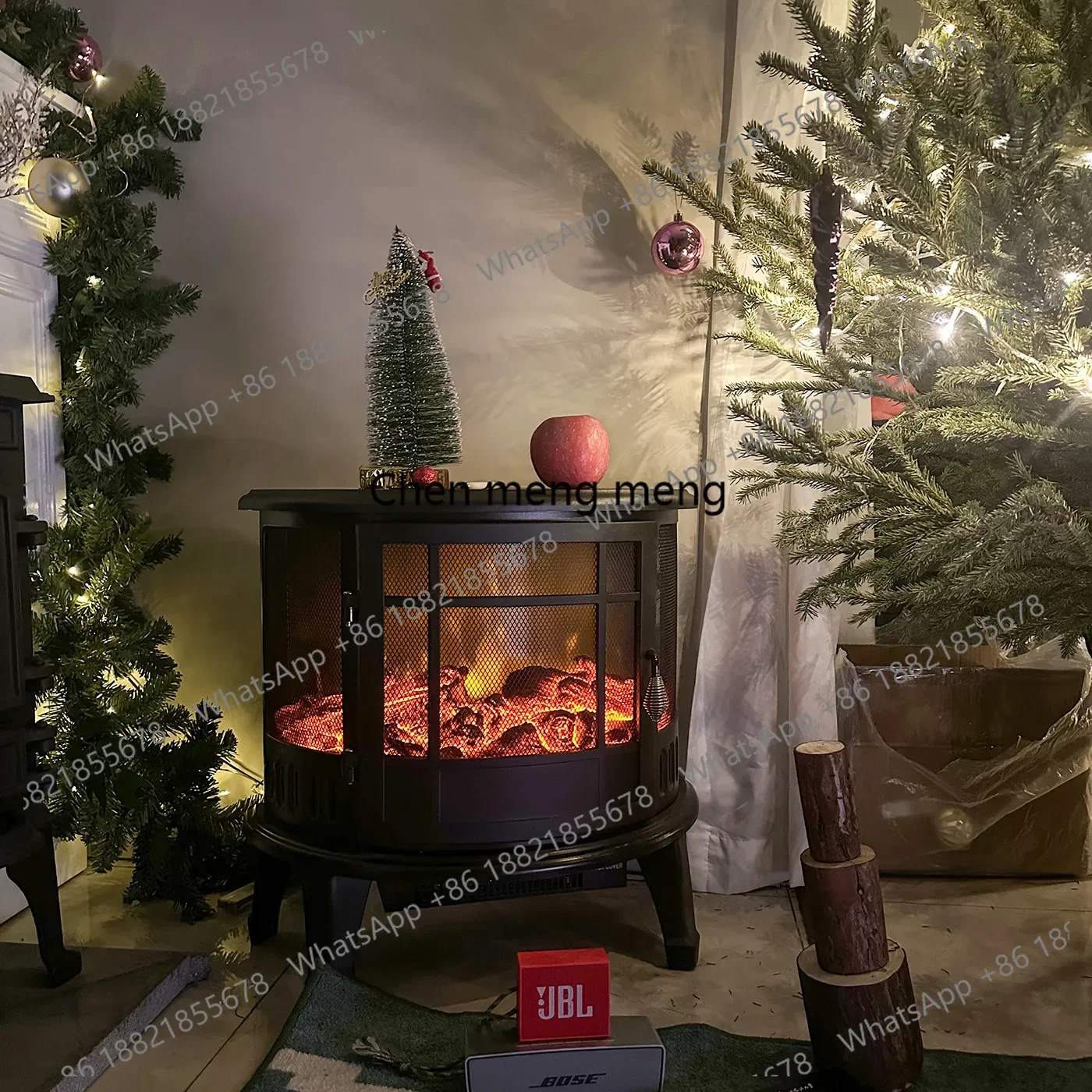 z183 Electric fireplace heater 3D simulation flame heater texture atmosphere