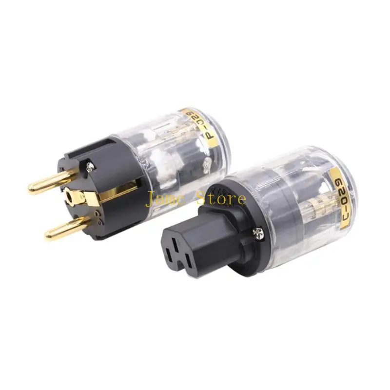 LX0B 1Set P-029 and C-029 Fine Plated EU Version Power Plug For IEC