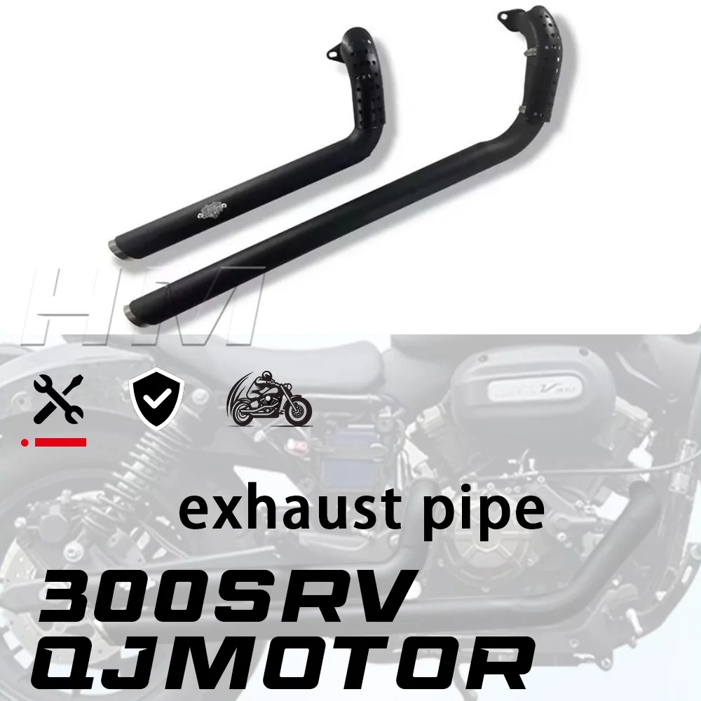 

For QJMOTOR 300SRV modified exhaust modified dual-outlet horseshoe sound exhaust pipe QJ 300srv SRV 300 srv 300