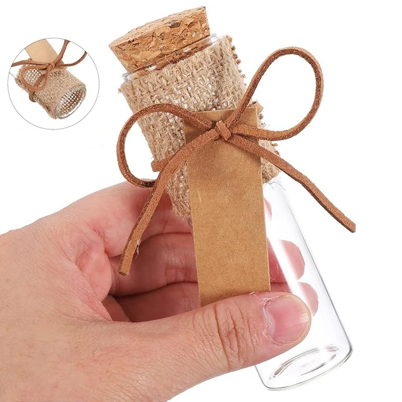 

30 шт., 10-100 мл, мини-прозрачные стеклянные бутылки с пробками, флакон с прямым горлышком, бутылка желаний, контейнеры «сделай сам», для гравия, конфеты, сушеный цветок